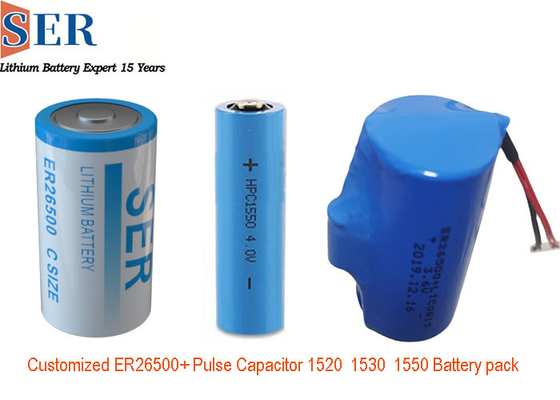 ER26500 SPC1530 HLC1550A HPC1550 Li SOCL2 Battery Pack Hybrid Pulse Capacitor For IOT Product