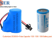 3.6V Er26500 SPC1520 Li Socl2 1 차적인 리튬 전지 비 - IOT 미터를 위한 재충전용 8500mAh