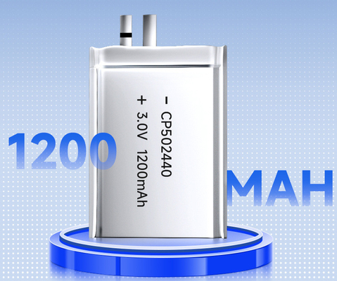 RFID GPS에 대해 CP502440 3.0V 1200mAh 초박형 전지 Li-MnO2 파우치 셀을 특화하세요