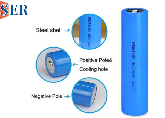ER261020M 이중 CC Li SOCL2 배터리 큰 배열 전류 높은 용량 3.6V 13000mAh