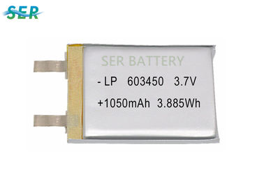 PCB / 와이어와 긴 수명 충전식 리튬 폴리머 603450 3.7V 3300 mah