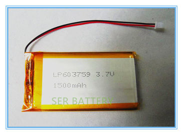 태블릿 PC 리튬 이온 중합체 건전지 팩, 063759 리포 폴리머 배터리 LP603759 3.7v 1500 mah