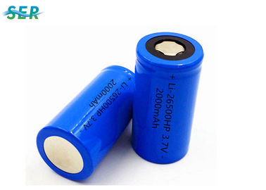 ICR26500 3.7 볼트 리튬 이온 전지 26500 2000mAh 높은 방전 속도 10C