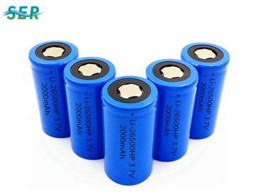 ICR26500 3.7 볼트 리튬 이온 전지 26500 2000mAh 높은 방전 속도 10C