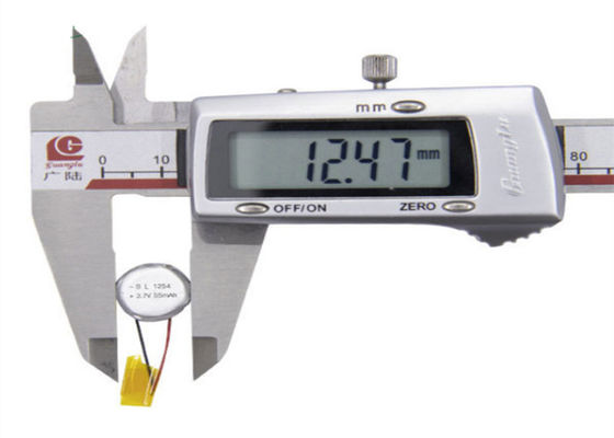 3.7V 55mAh 로스 리튬-폴리머 전지 1254 리포 재충전이 가능한 코인 전지
