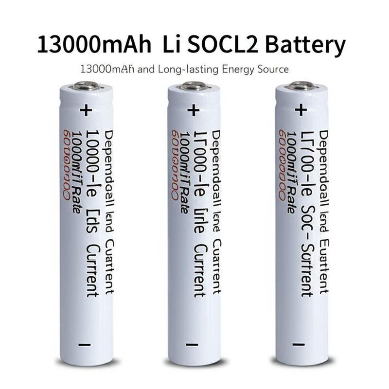 13000mAh 리 SOCL2 배터리 2% 자생 속도 600mA 펄스 전류 신뢰할 수 있고 오래 지속되는 에너지원