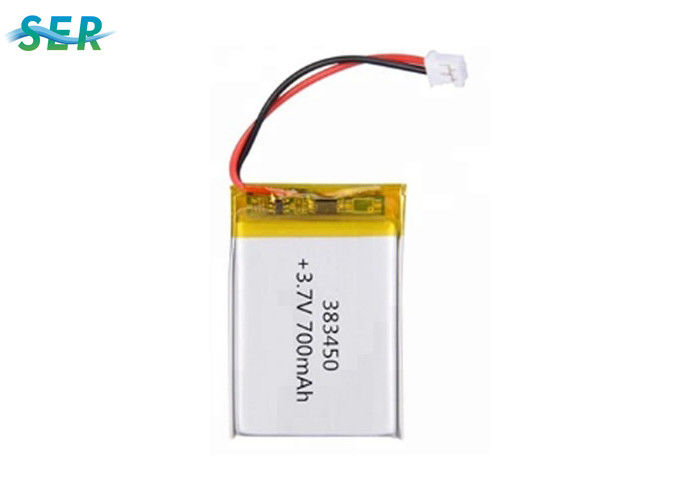 383450 고전압 리튬-폴리머 전지, GPS 폰을 위한 600mAh 재충전이 가능한 리포 배터리
