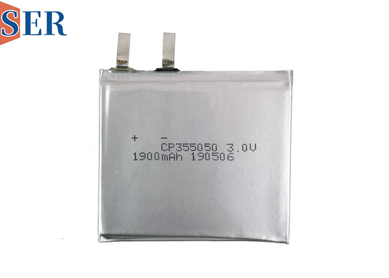 3.0V 1900mAh 초박형 전지 CP355050 연질 패킹 리튬 이산화 망간 파우치 전지