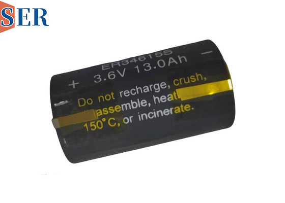 CC 크기 3.6V ER34615S 리 SOCl2 배터리 13000mAh -55 ~ 165°C