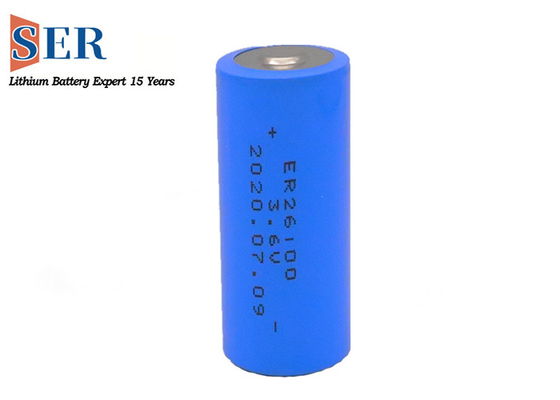 26*100mm Li-SOCL2 배터리 ER26100 ER261020 고 용량 펄스 전류 600mA -40-165°C 높은 온도 배터리