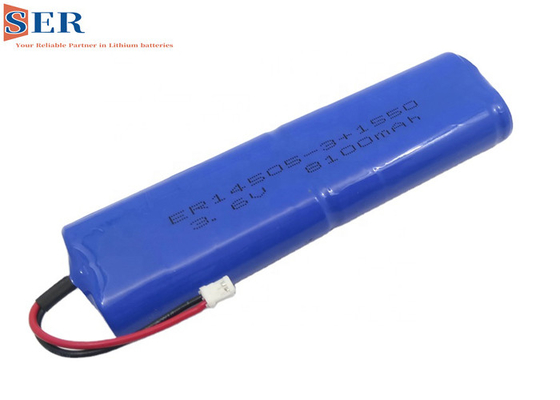 JST 연결기 SPC1550 축전기와 ER14505-3P 3.6V 8100mAh LiSOCL2 배터리