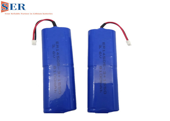JST 연결기 SPC1550 축전기와 ER14505-3P 3.6V 8100mAh Li SOCL2 배터리