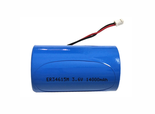 3.6 볼트 14AH Li SOCL2 배터리 리튬 Ｄ 배선 인입선 연결기로 ER34615M/W200A ER34615M/W200C ER34615M-T1을 분류합니다